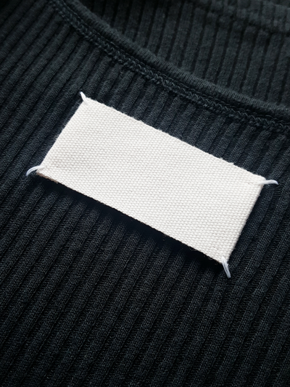 Maison Martin Margiela black asymmetric stretched out top