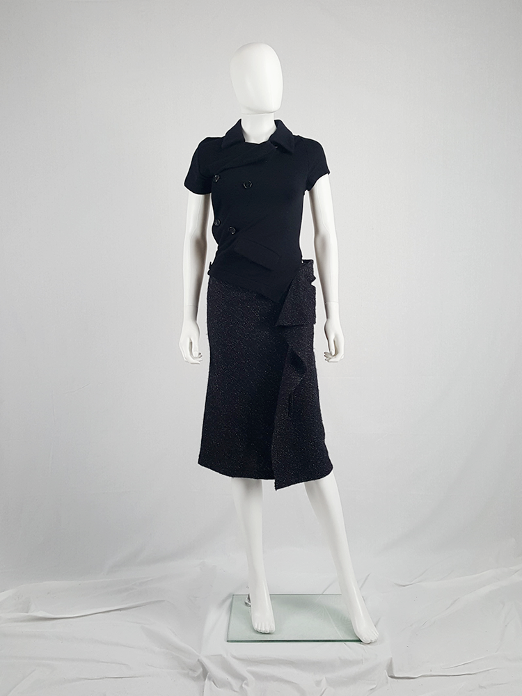 Comme des Garçons Comme black twisted top — AD 2006