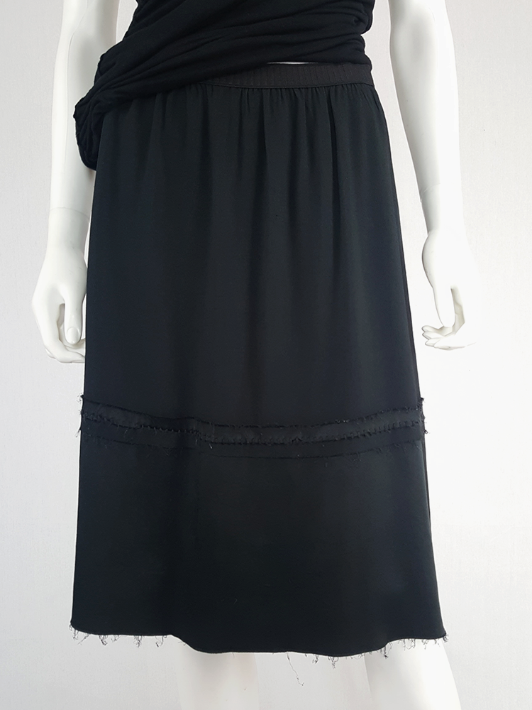 Maison Martin Margiela black deconstructed skirt in furniture