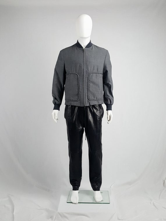 1997 comme des garcons homme plus ジャケット Comme des Garçons Homme grey bomber jacket — AD 1997