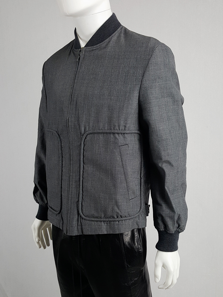 Comme des Garçons Homme grey bomber jacket — AD 1997