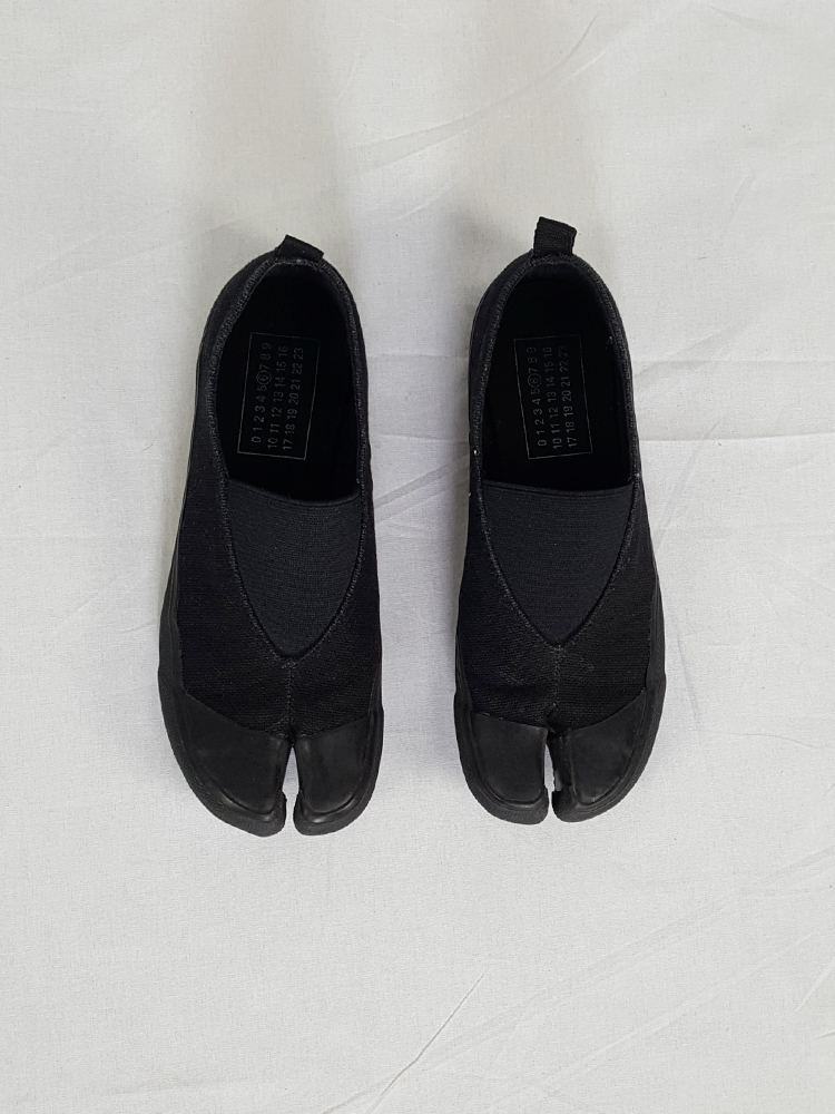 Maison Martin Margiela 6 black tabi sneaker slip-ons — fall