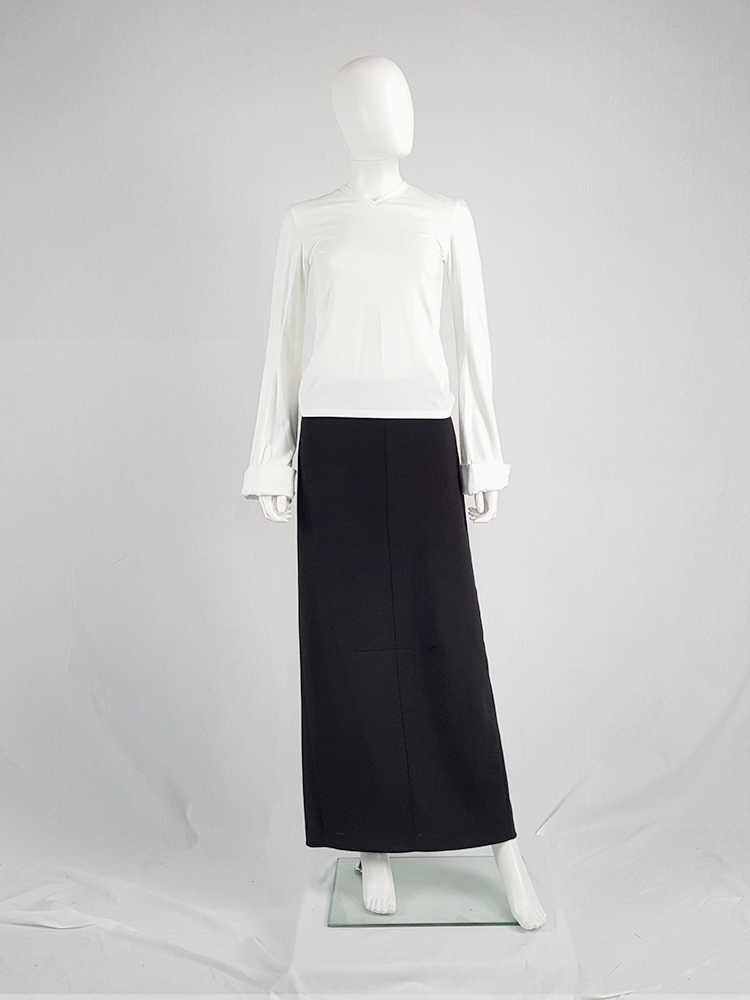 Maison Martin Margiela black maxi skirt with back slit