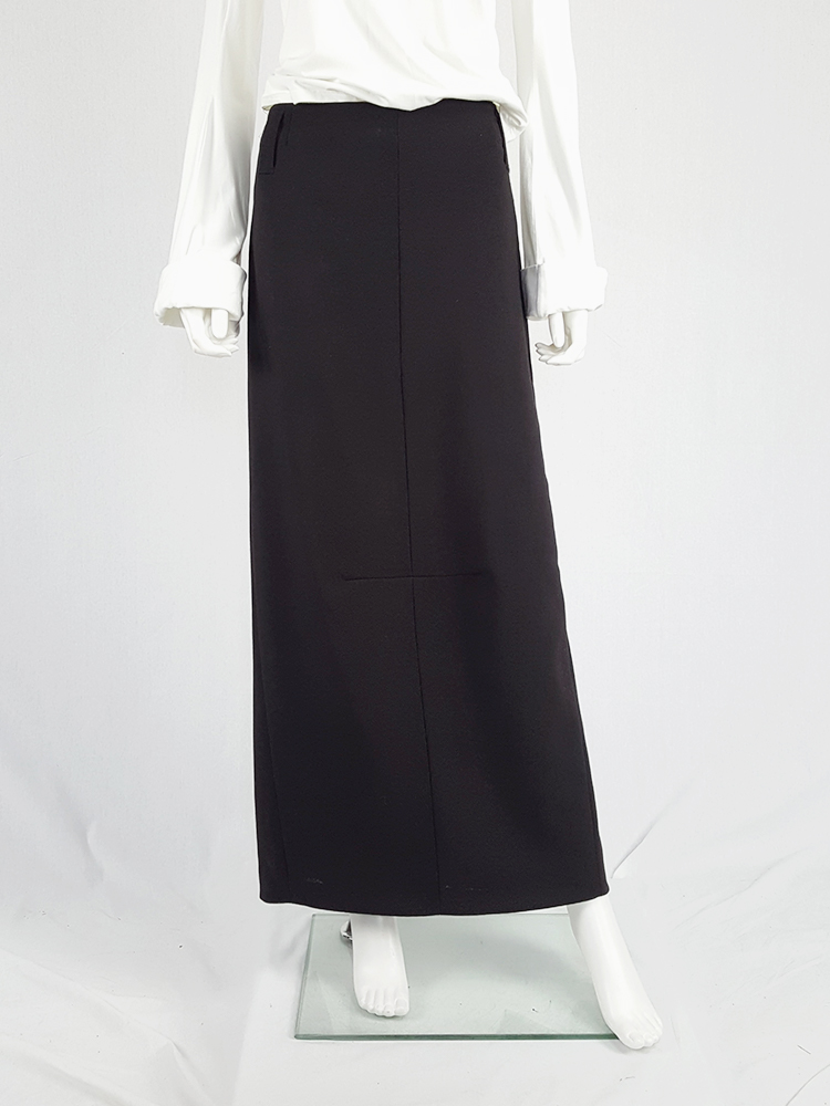 【in a row】Martin slit long skirt Maison Martin Margiela black maxi skirt with back slit