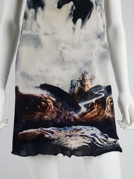 Maison Martin Margiela horse printed strapless dress