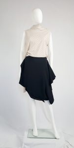 Maison Martin Margiela black sideways-worn skirt — spring 2005