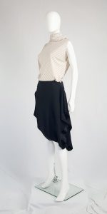 Maison Martin Margiela black sideways-worn skirt — spring 2005
