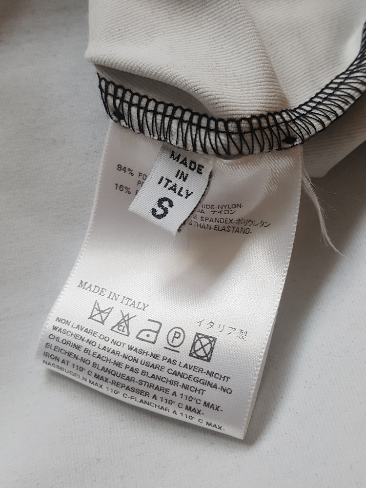 Maison Martin Margiela black trompe-l'oeil top with peak