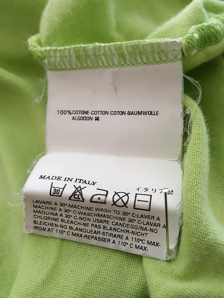 Maison Martin Margiela yellow t-shirt with 'dancing to nite' print
