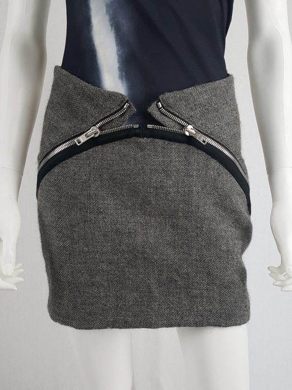 Maison Martin Margiela grey double zipper skirt — fall 2008 Maison Martin Margiela grey double zipper skirt — fall 2008