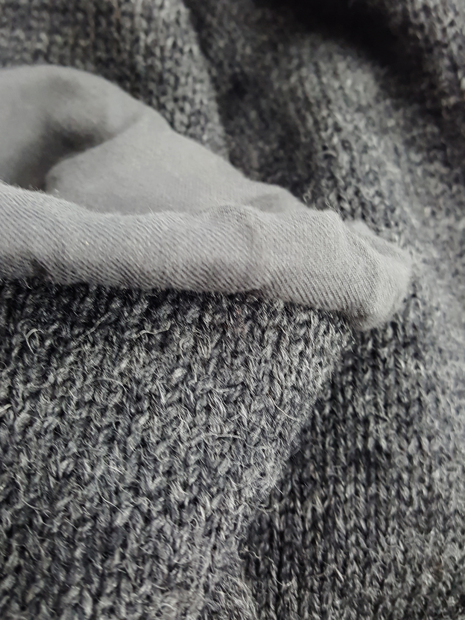 Junya Watanabe grey rolled turtleneck top — fall 1998