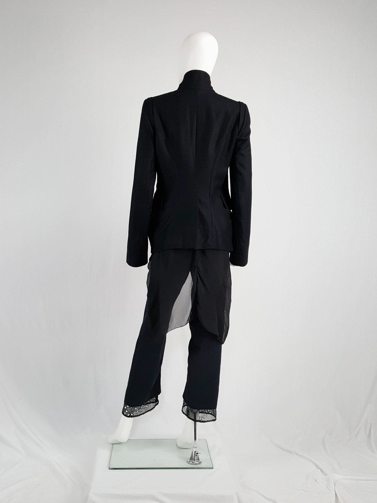 Ann Demeulemeester black asymmetric button-up blazer