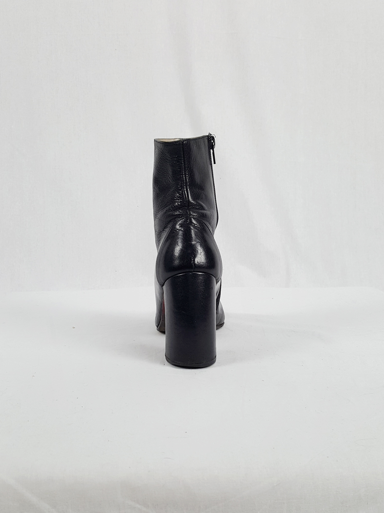 Ann Demeulemeester black boots with banana heel (37) — 90