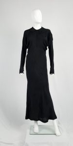Comme des Garçons black batwing maxi dress — fall 1993 - VANIITAS