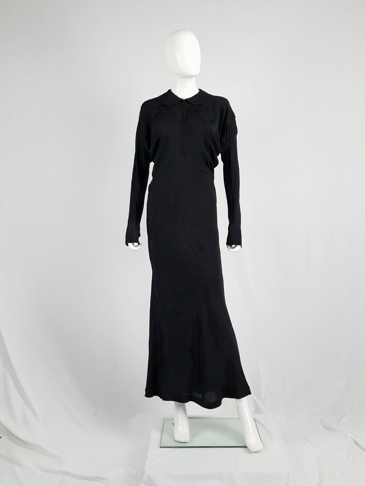 Comme des Garçons black batwing maxi dress — fall 1993 - VANIITAS 