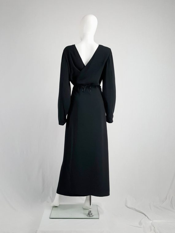 Maison Martin Margiela black backwards maxi dress — spring 1999