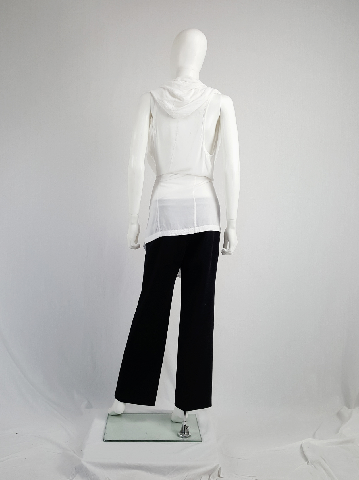 ANN DEMEULEMEESTER ホワイト アシンメトリータンクトップ 38