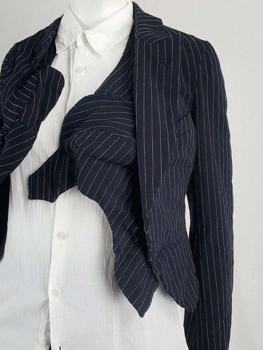 Comme des Garçons blue blazer with padded bumps — spring 2009