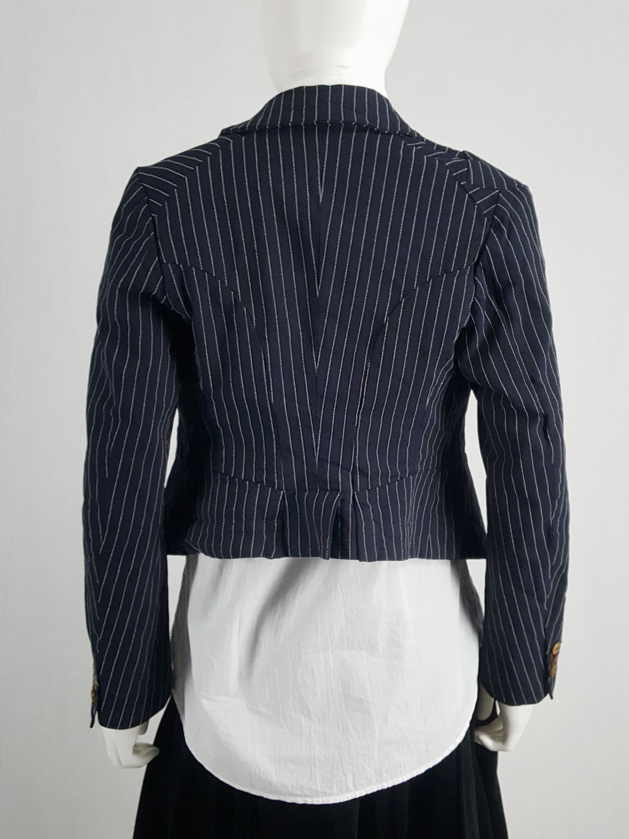 Comme des Garçons blue blazer with padded bumps — spring 2009