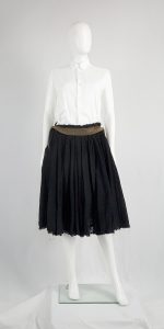 JUNYA WATANABE × PUMA zip skirt Junya Watanabe black pleated skirt with multi zipper waist