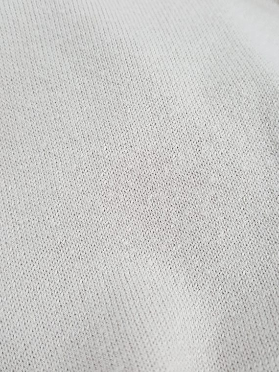 vaniitas vintage Maison Martin Margiela beige cardigan with silk torn trims spring 2006 155534
