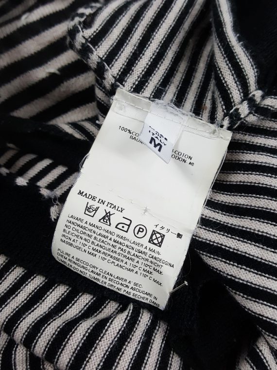 Maison Martin Margiela black and white striped top stretched