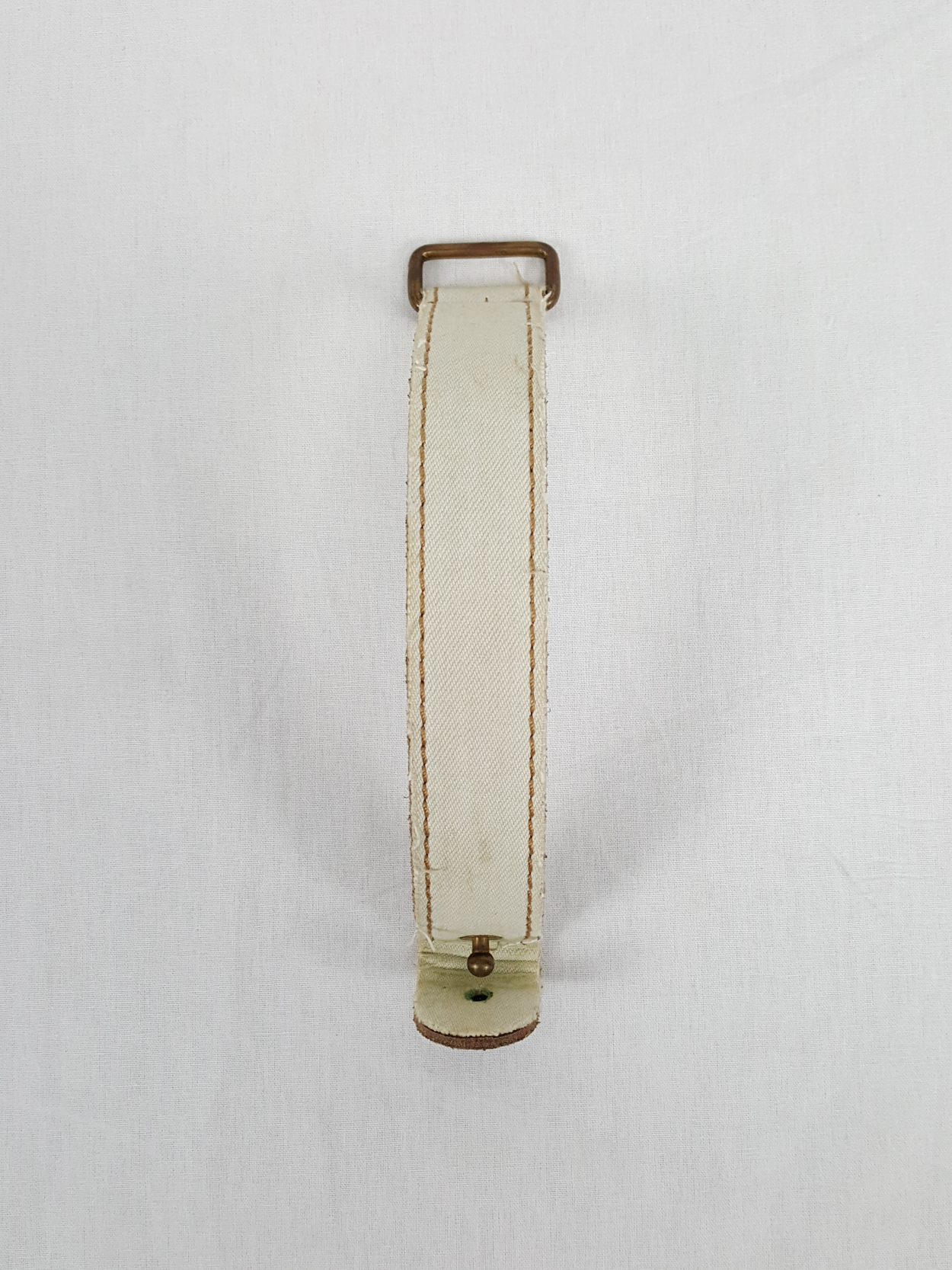 Maison Martin Margiela bleached denim and leather bracelet 