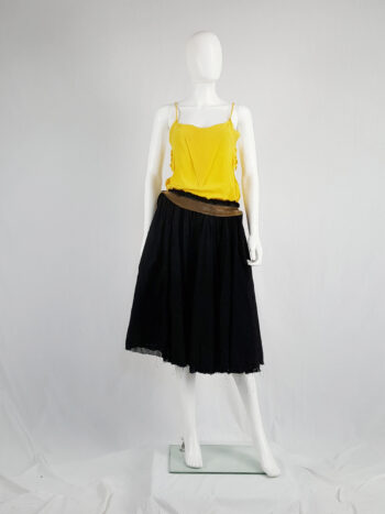 Maison Martin Margiela black sideways-worn skirt — spring 2005