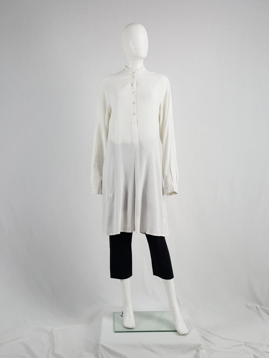 Ann Demeulemeester white draped oversized shirt — spring 1994