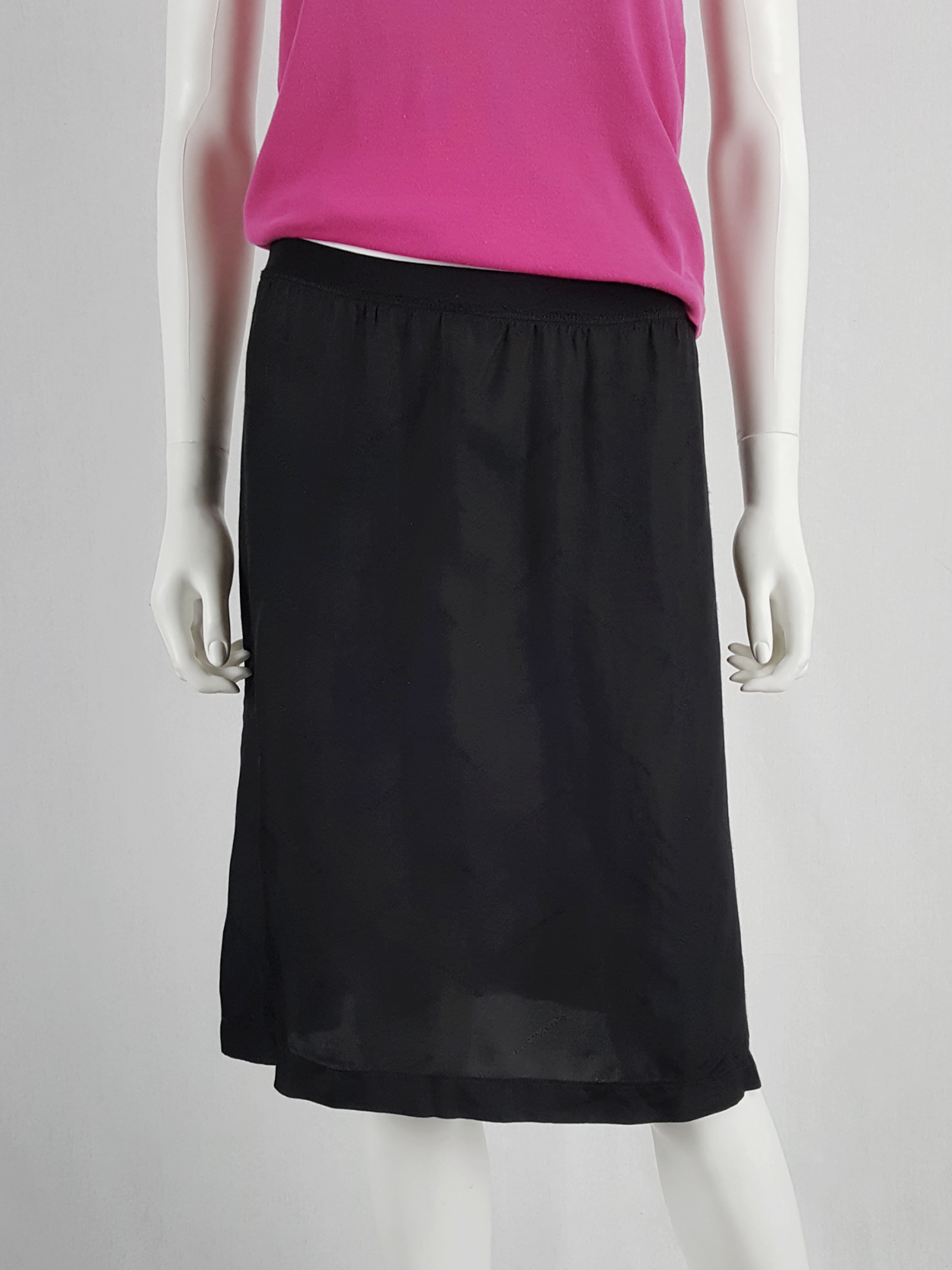 Maison Martin Margiela black lining skirt 'creation de Paris