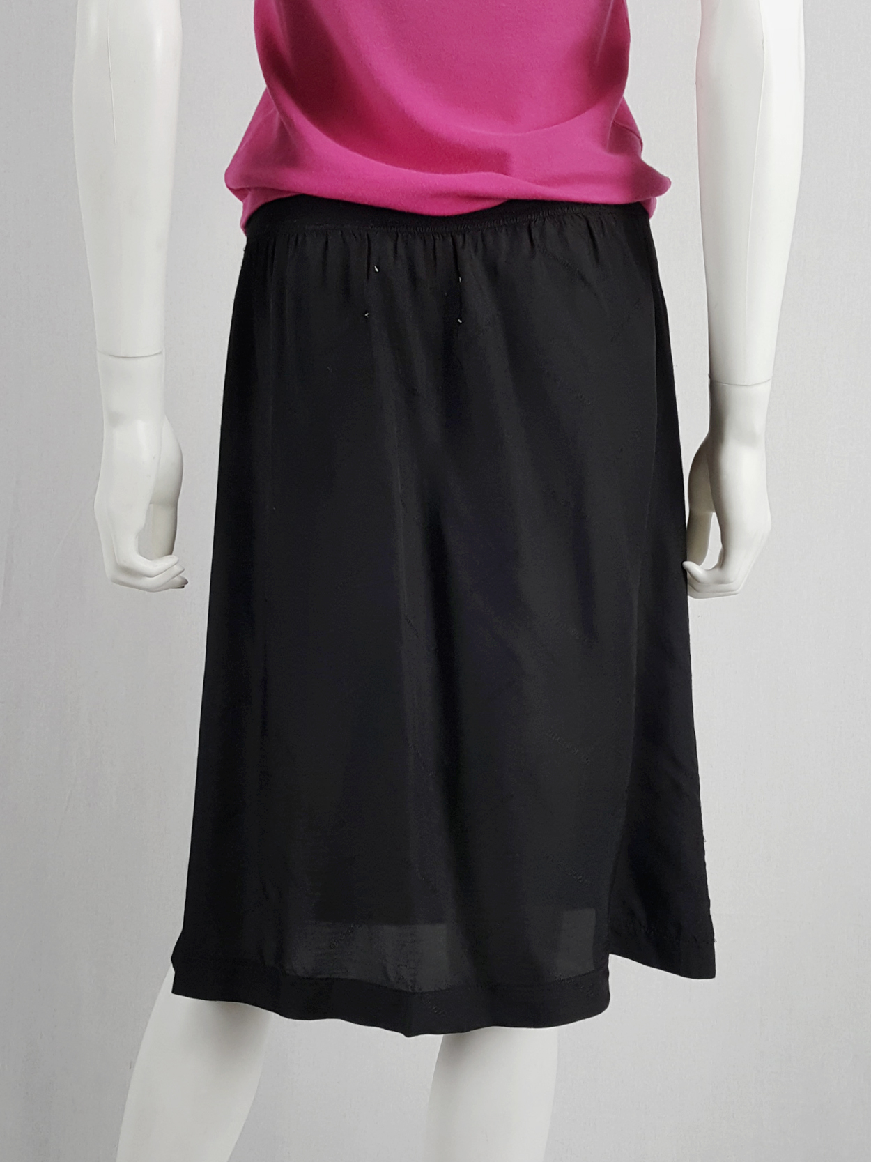 Maison Martin Margiela black lining skirt 'creation de Paris