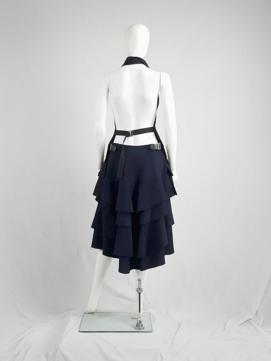 Comme des Garçons navy skirt with back ruffles — fall 2006