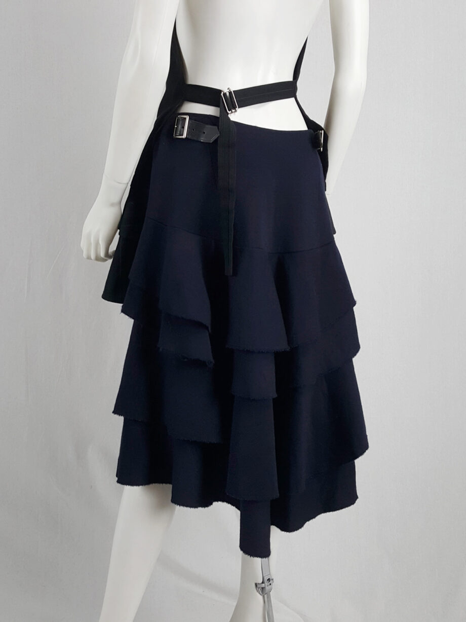 Comme des Garçons navy skirt with back ruffles — fall 2006