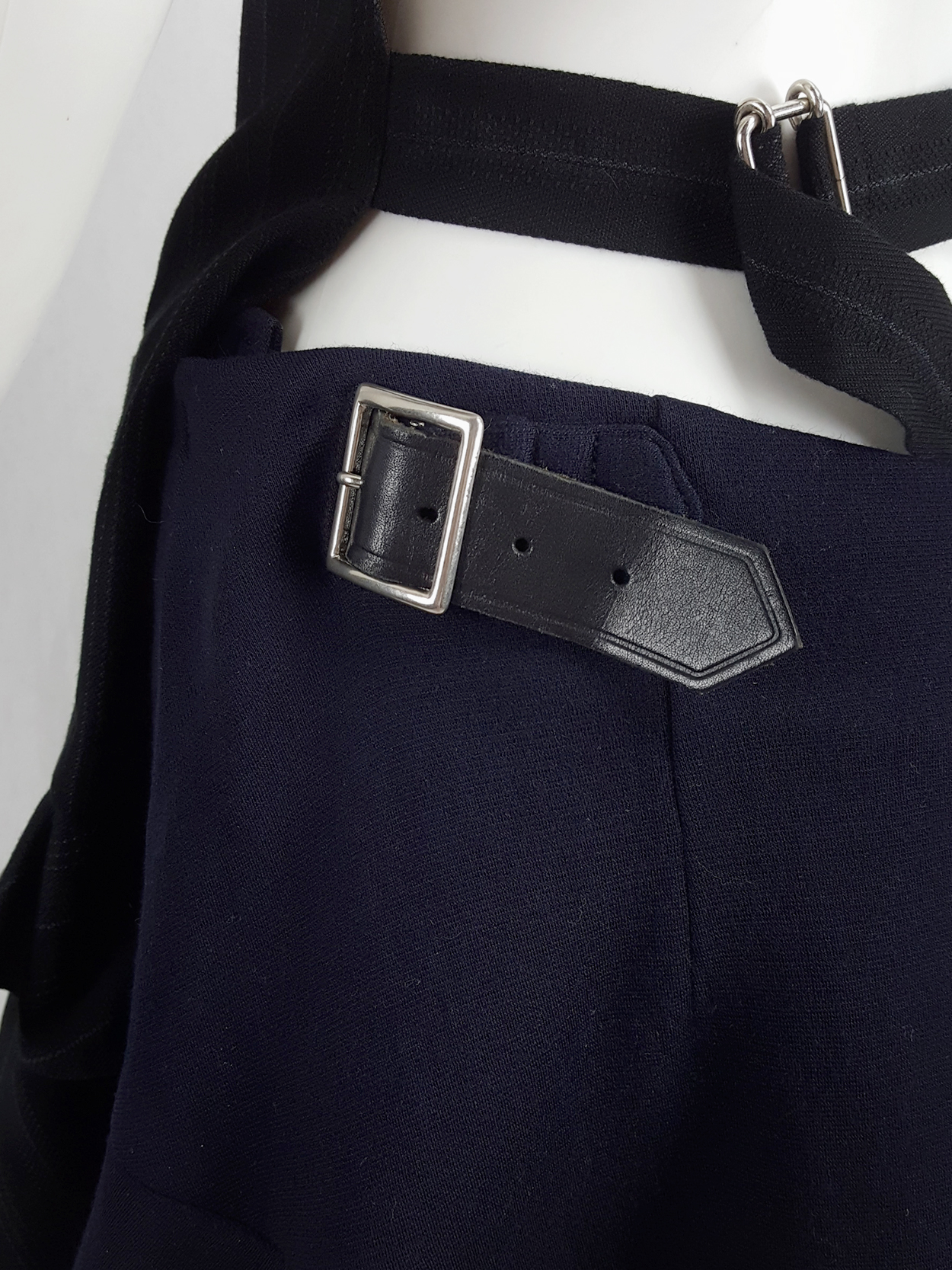 Comme des Garçons navy skirt with back ruffles — fall 2006
