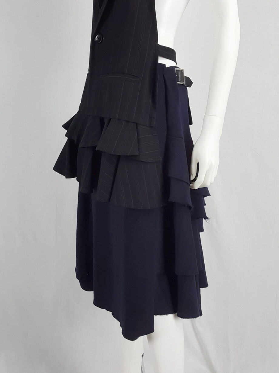 Comme des Garçons navy skirt with back ruffles — fall 2006
