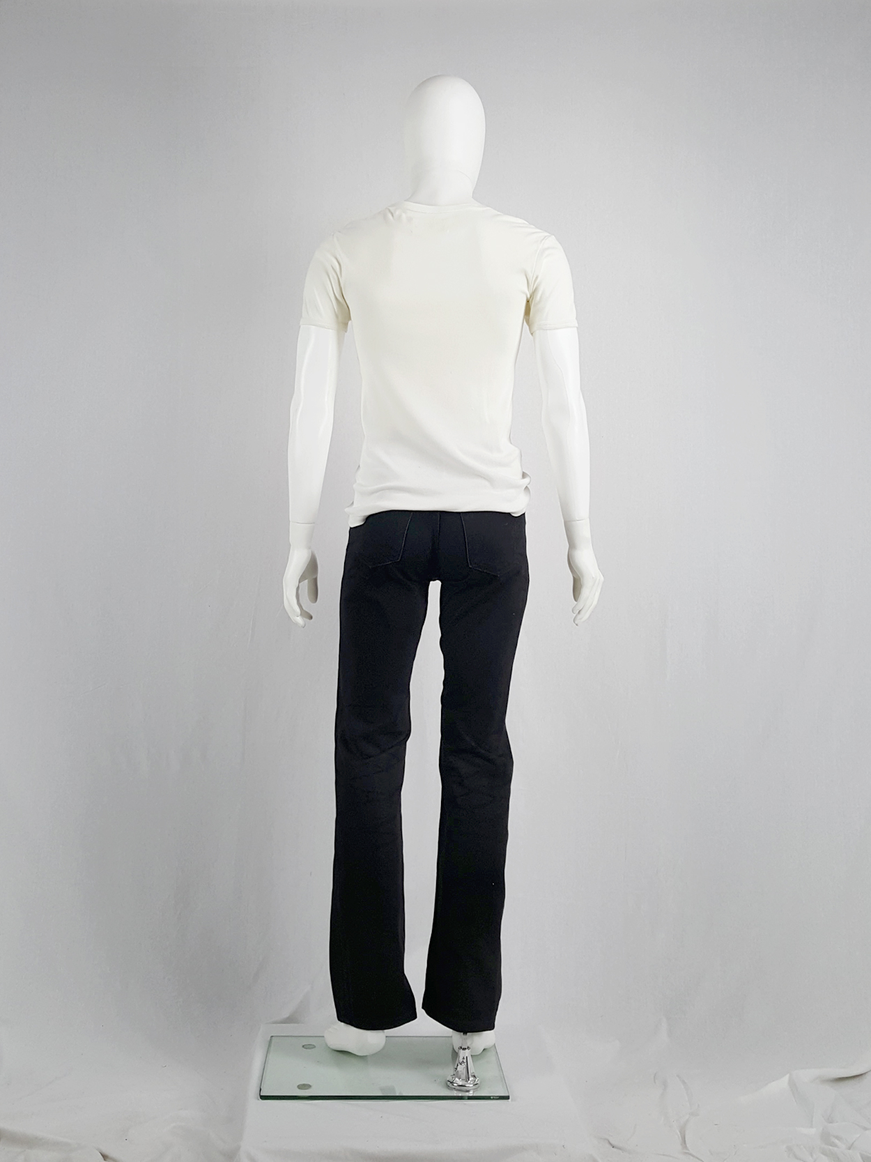 Helmut Lang coated black denim, produced in 1998 - VANIITAS Helmut Lang coated black denim, produced in 1998 - VANIITAS