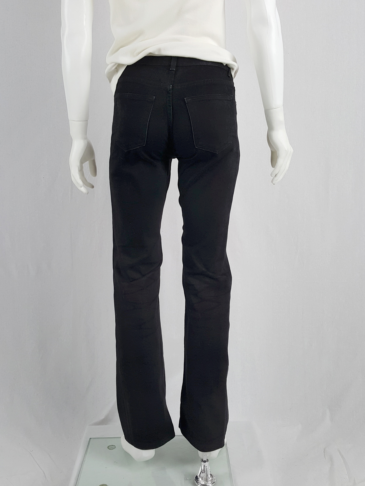 Helmut Lang coated black denim, produced in 1998 - VANIITAS Helmut Lang coated black denim, produced in 1998 - VANIITAS