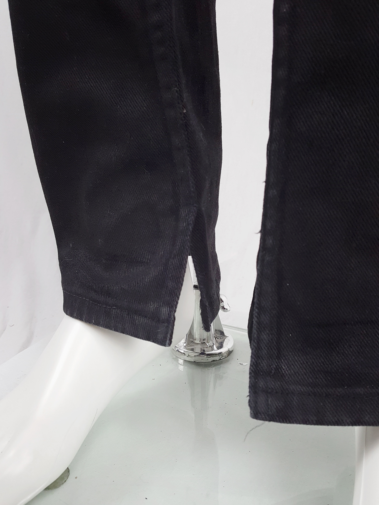 Helmut Lang coated black denim, produced in 1998 - VANIITAS 