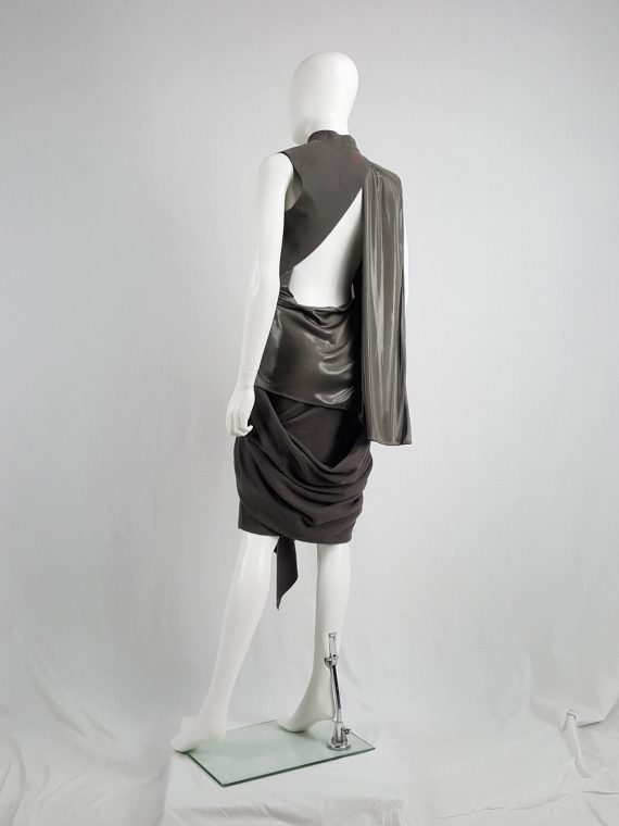 vaniitas vintage A.F. Vandevorst bronze draped top with open back runway spring 2011 164800