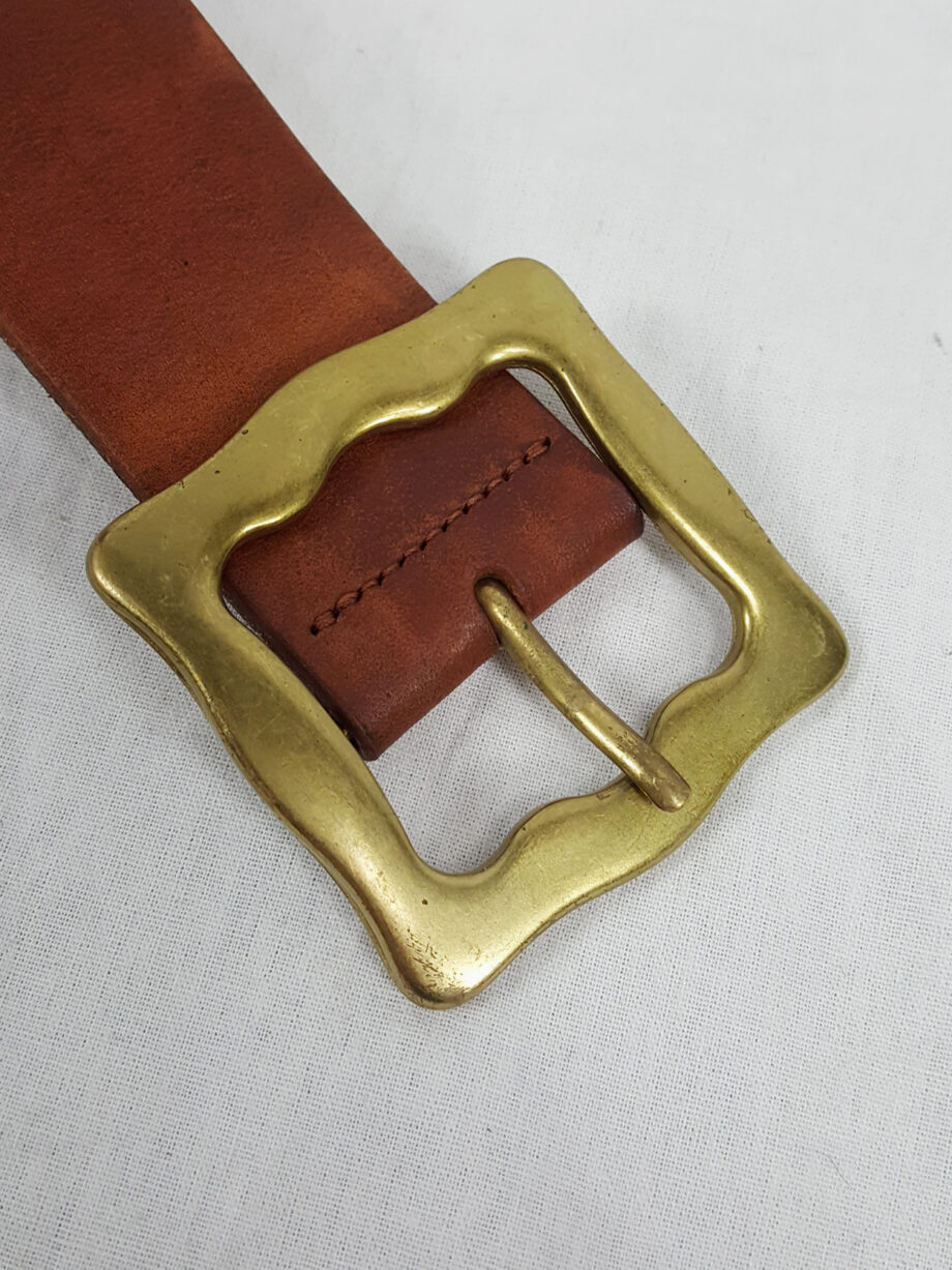 Maison Martin Margiela brown belt as bracelet — spring 2009