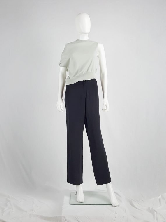 Maison Martin Margiela black trousers with cut off waist