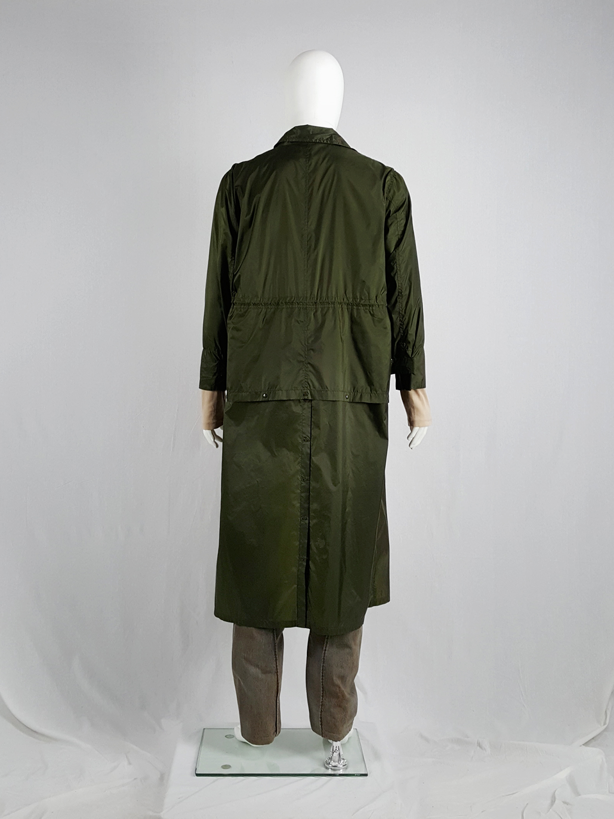 Issey Miyake Windcoat green oversized or dress-shaped parka