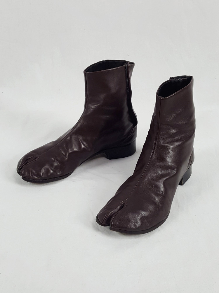 靴 maison martin margiera / tabi boots Maison Margiela Tabi Boots Graffiti Paint Black White Chunky