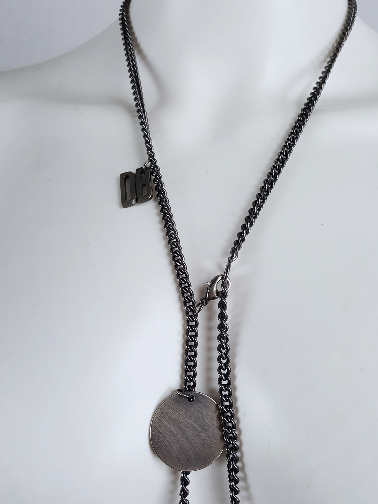 アクセサリー DIRK BIKKEMBERGS Dirk Bikkembergs Fall/Winter 1997 Gun Metal Tie holder Chain