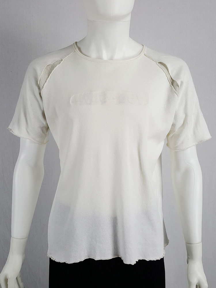 Yohji Yamamoto Y's for men white inside out t-shirt — 80's