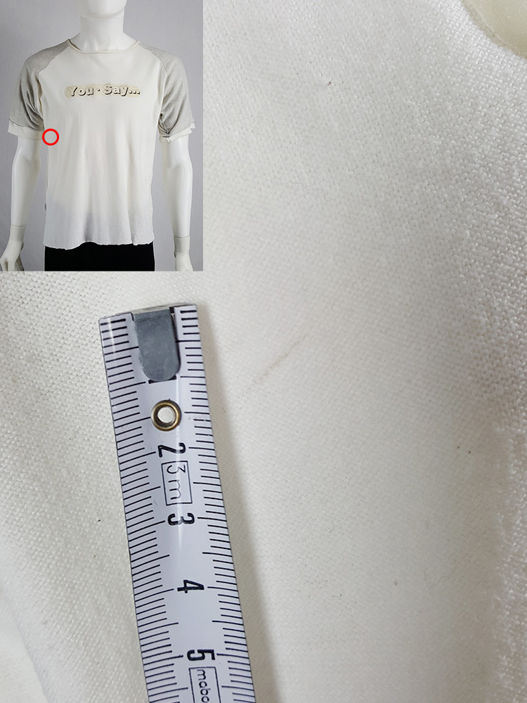 Yohji Yamamoto Y's for men white inside out t-shirt — 80's