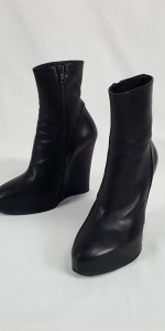 Ann Demeulemeester black platform wedge boots (36.5) — fall 2011