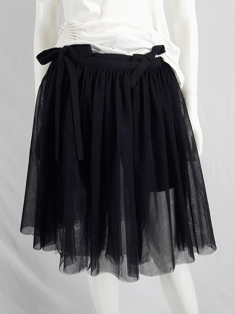 Comme des Garçons BLACK black tulle skirt — AD 2013