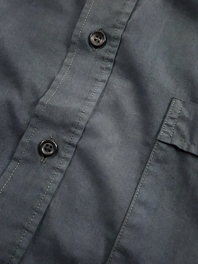 Maison Martin Margiela artisanal blue circle shirt — spring 2002