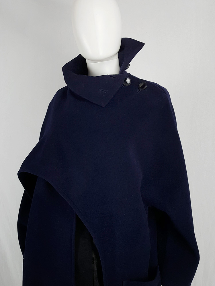 1980’s Y’s yohji yamamoto vintage coat 1980-90's Yohji Yamamoto Black Coat with Safety Pin Closure